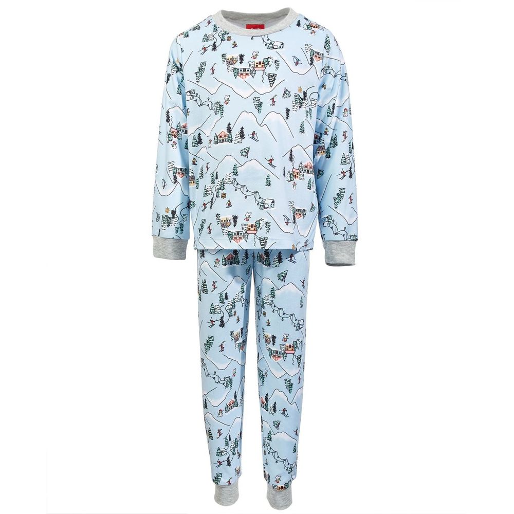 Family Pajamas Little & Big Kids 2-Pieces Pajama Set,Ski Moutains,4-5